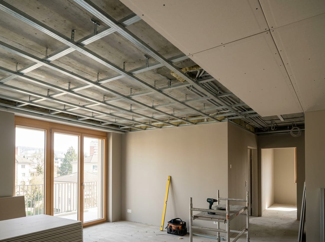 Exemple : pose d'un faux plafond